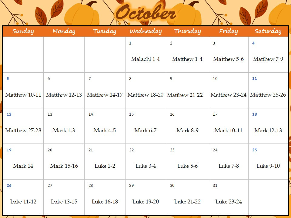 Bible Challenge October 2025