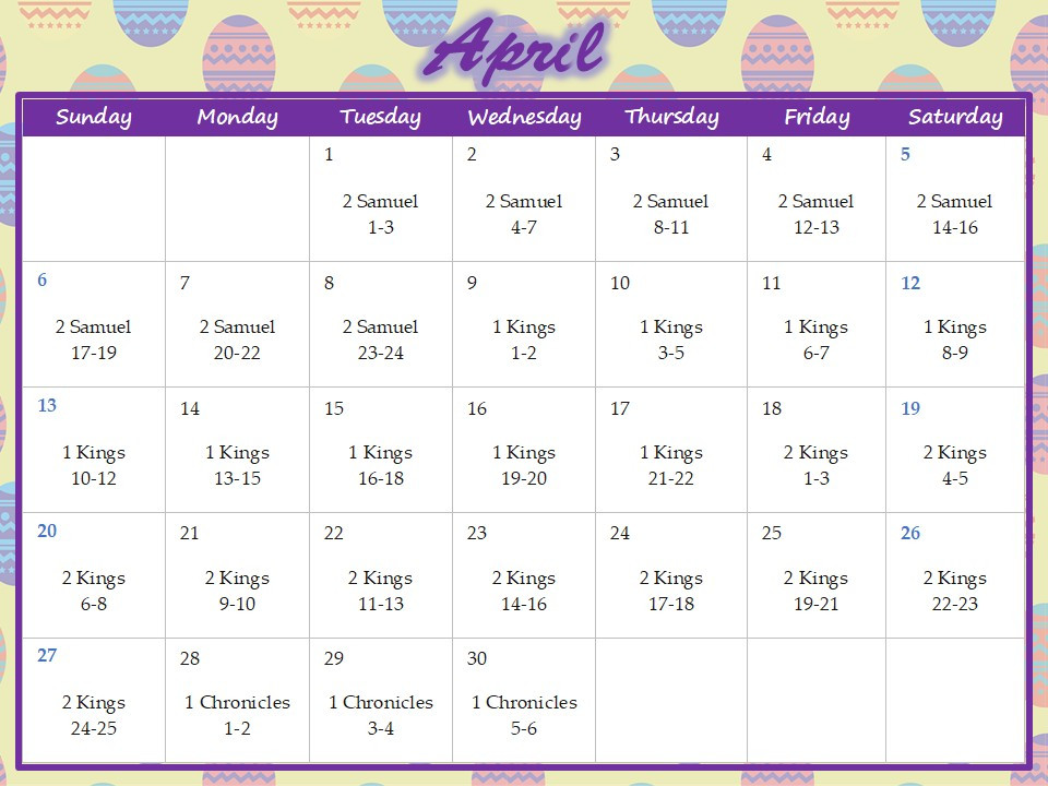 Bible Challenge April 2025