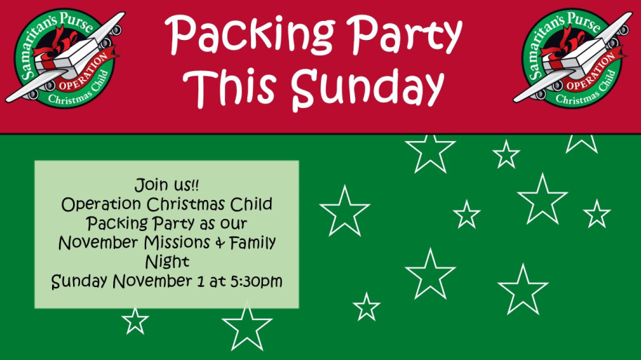 Operaion Christmas Child Packing Party